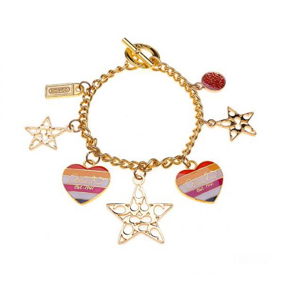 Coach Logo Star Gold Bracelets CXH - Click Image to Close